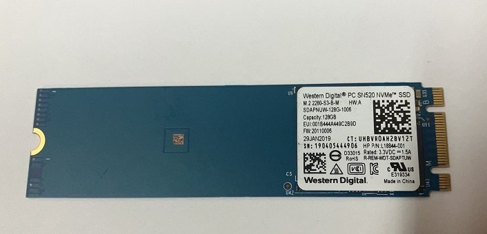 ★中古動作品★Western Digital PC SN520 NVME SSD M.2 2280 SDAPNUW-128G 128GB 増設SSD★送料無料拍卖