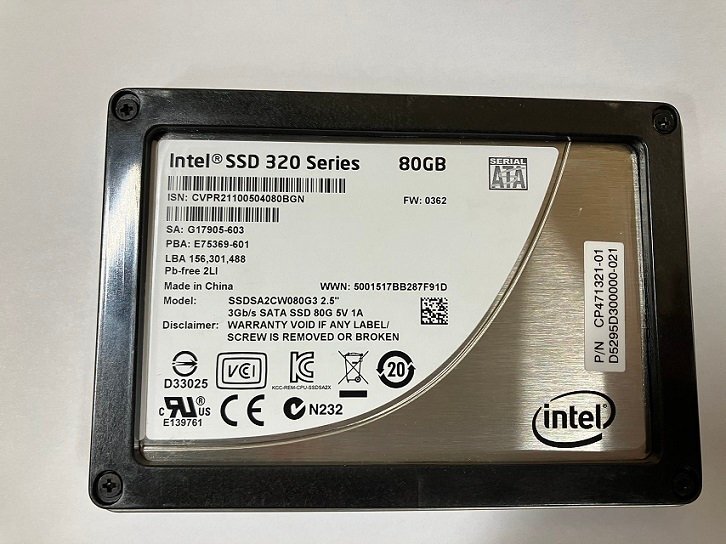 1か月保証★2.5 ノート用SSD Intel SSD 320 Series 80GB SSDSA2CW080G3 SATA 内臓SSD 10個組★送料無料拍卖