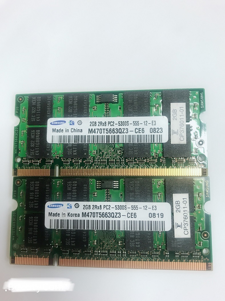 ★中古品★ノート用メモリ SAMSUNG PC2-5300S DDR2 667 2GB 2枚セット 計4GB ★送料無料★1か月保証拍卖
