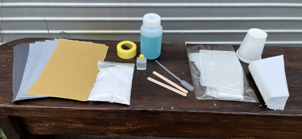 サーフボードリペアキット これで修理できます フォーム付き10点セット #2拍卖