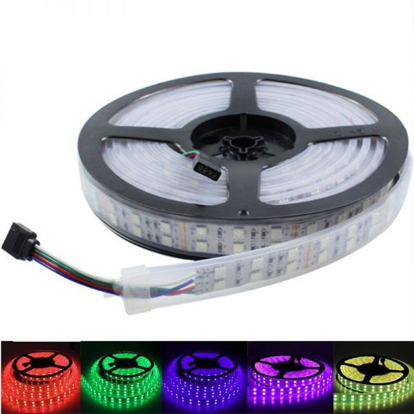LEDテープライト RGB 12V 5M 2列 5050SMD カバー付 600連 切断可 蛍光灯 蛍光灯 看板 LEDテープ 劣化防止 DD80拍卖