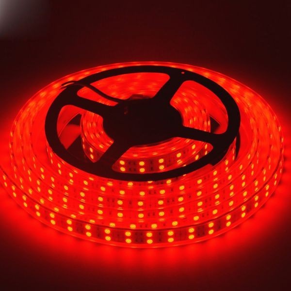 LEDテープライト レッド 赤 24V 5M 2列 5050SMD カバー付 600連 切断可 蛍光灯 トラック 船舶 サイド マーカー LEDテープ 劣化防止 DD58拍卖