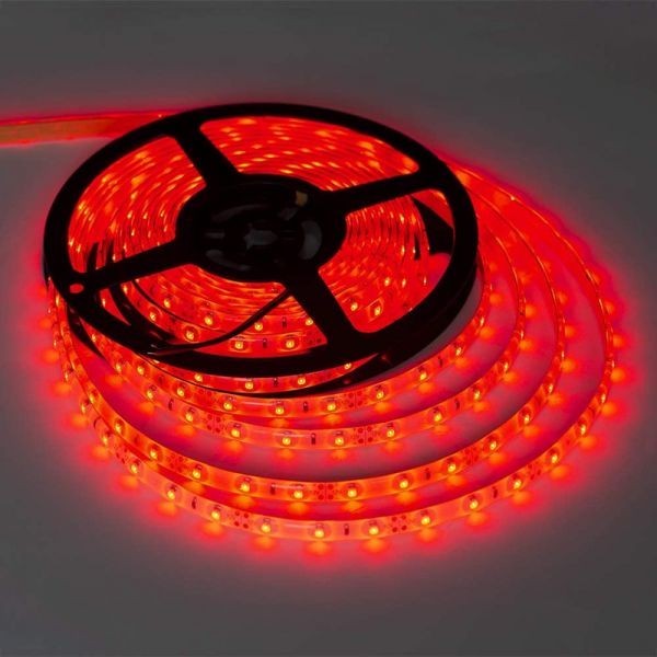 LEDテープライト 赤 レッド 12V 5M 3528SMD 白ベース 300連 防水 切断可 両面テープ付 正面発光 LEDテープ DD04拍卖