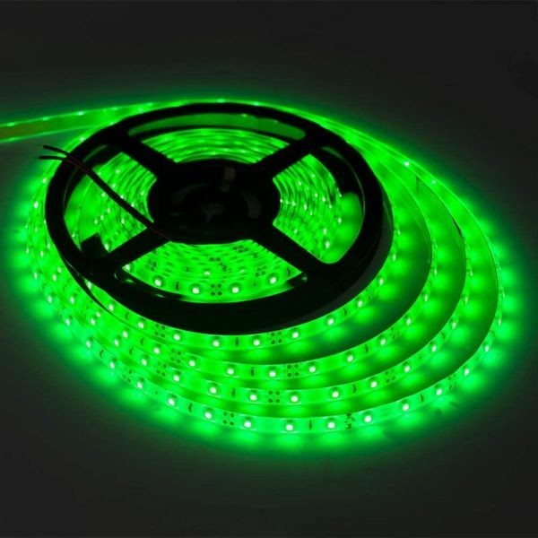LEDテープライト グリーン 緑 12V 5M 3528SMD 白ベース 300連 防水 切断可 両面テープ付 正面発光 LEDテープ DD13拍卖
