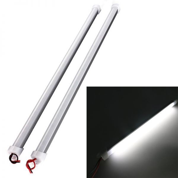 DC24V LED アルミバー LED テープライト LED テープ 30CM 42LED 二列 蛍光灯 白色 船舶 2本 DD147拍卖