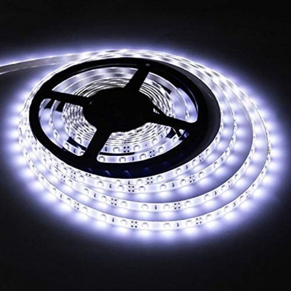 LEDテープライト ホワイト 白 12V 5M 3528SMD 白ベース 300連 防水 切断可 両面テープ付 正面発光 LEDテープ DD01拍卖