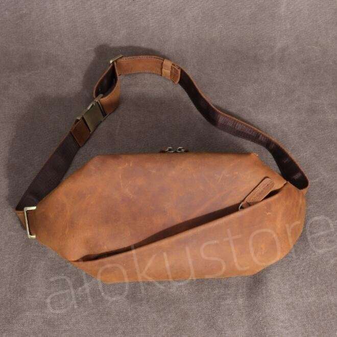 人気新作! 本革 レザー ショルダーバッグ 斜め掛けバッグ メッセンジャーバッグ 通勤 斜め掛けバッグ 牛革 肩掛け鞄##D021拍卖