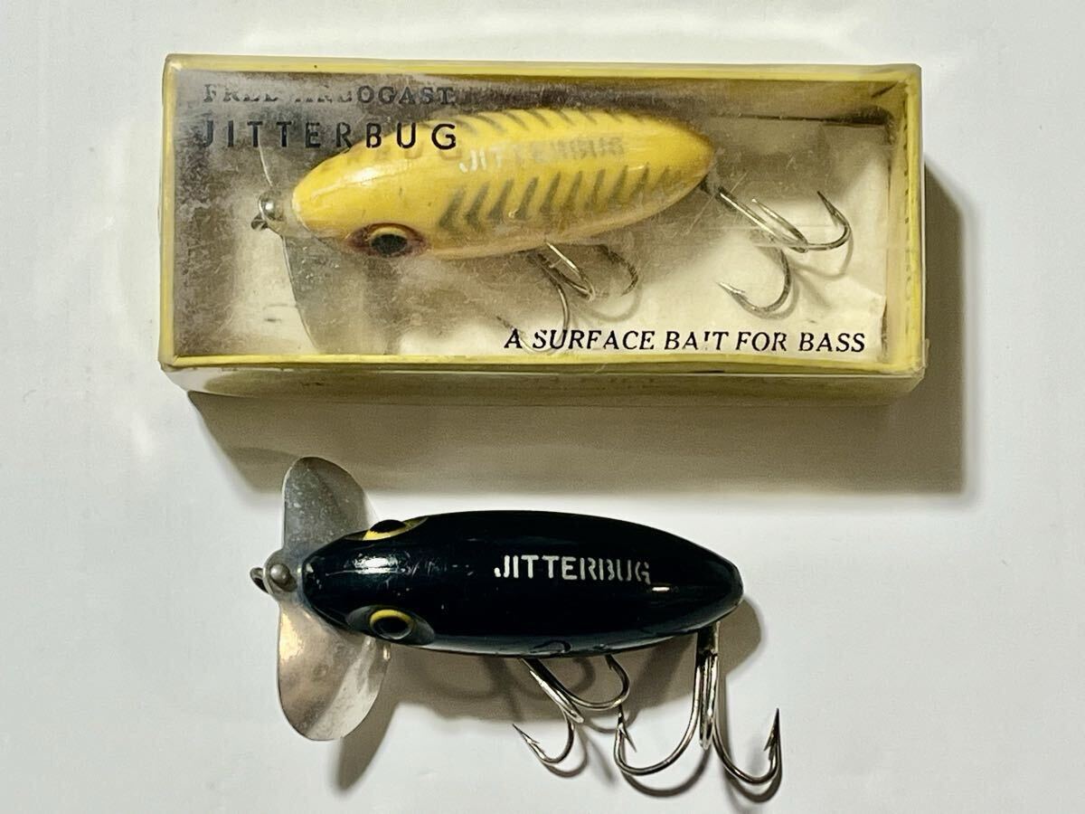 3 オールド フレッドアーボガスト ジッターバグ 5/8oz 2個セット 出目 片方箱付き 検索 old heddon zeal バルサ50 ハトリーズ拍卖
