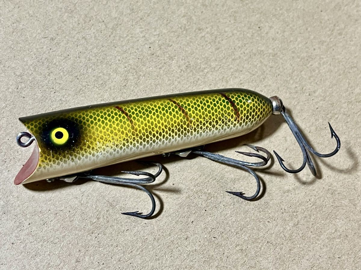 13 希少 1950年代 オールド ヘドン ラッキー13 黄目 アイ凹モデル Lカラー 検索 old heddon zeal バルサ50 ハトリーズ拍卖
