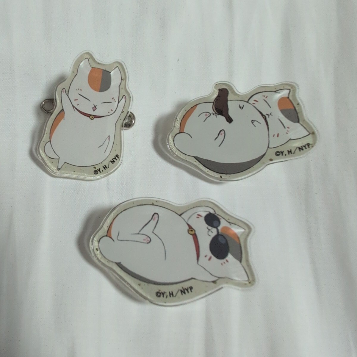 夏目友人帳 ニャンコ先生 ピンバッジ3個セット(縦約4.5cm 横約3.0cm)拍卖