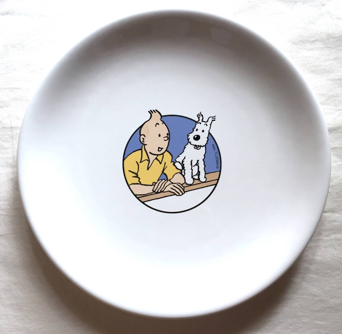 ◆ビンテージ 1994年 Herge T.L. ベルギー製 Tintin Snowy プレート 皿 タンタン スノーウィー タンタンの冒険拍卖