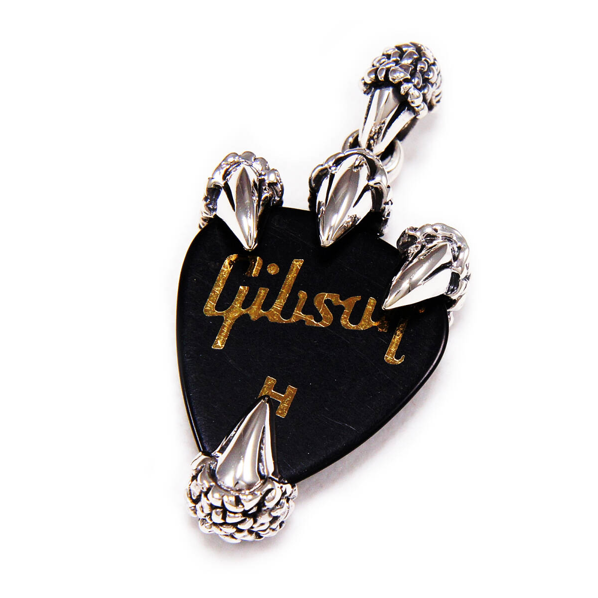 ドラゴンクローギターピックホルダー925シルバーペンダント 925刻印ありTAN-095拍卖