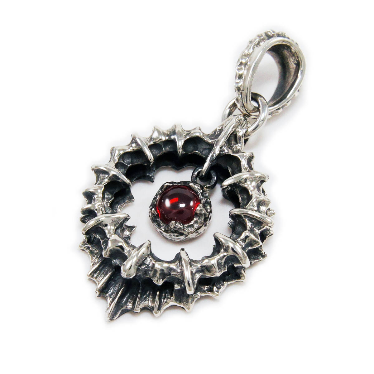 レッドストーン925シルバーペンダント925刻印ありCS-073拍卖