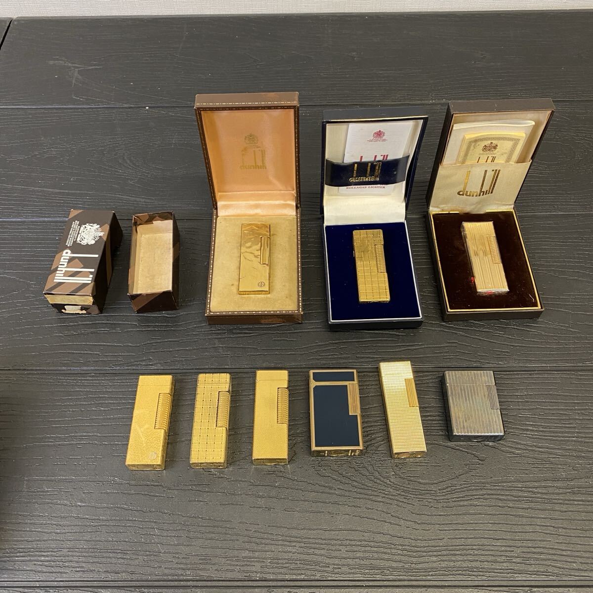 【L-4】 S.T Dupont デュポン dunhill ダンヒル ライター まとめ 喫煙具 着火未確認拍卖