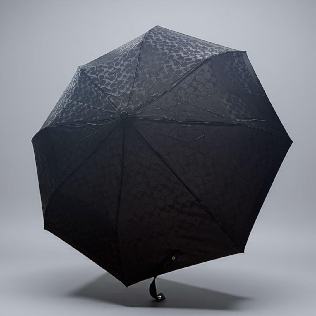 archive Coach parasol signature black コーチ 日傘 シグネチャー 折りたたみ傘 黒 ブラック S3014拍卖