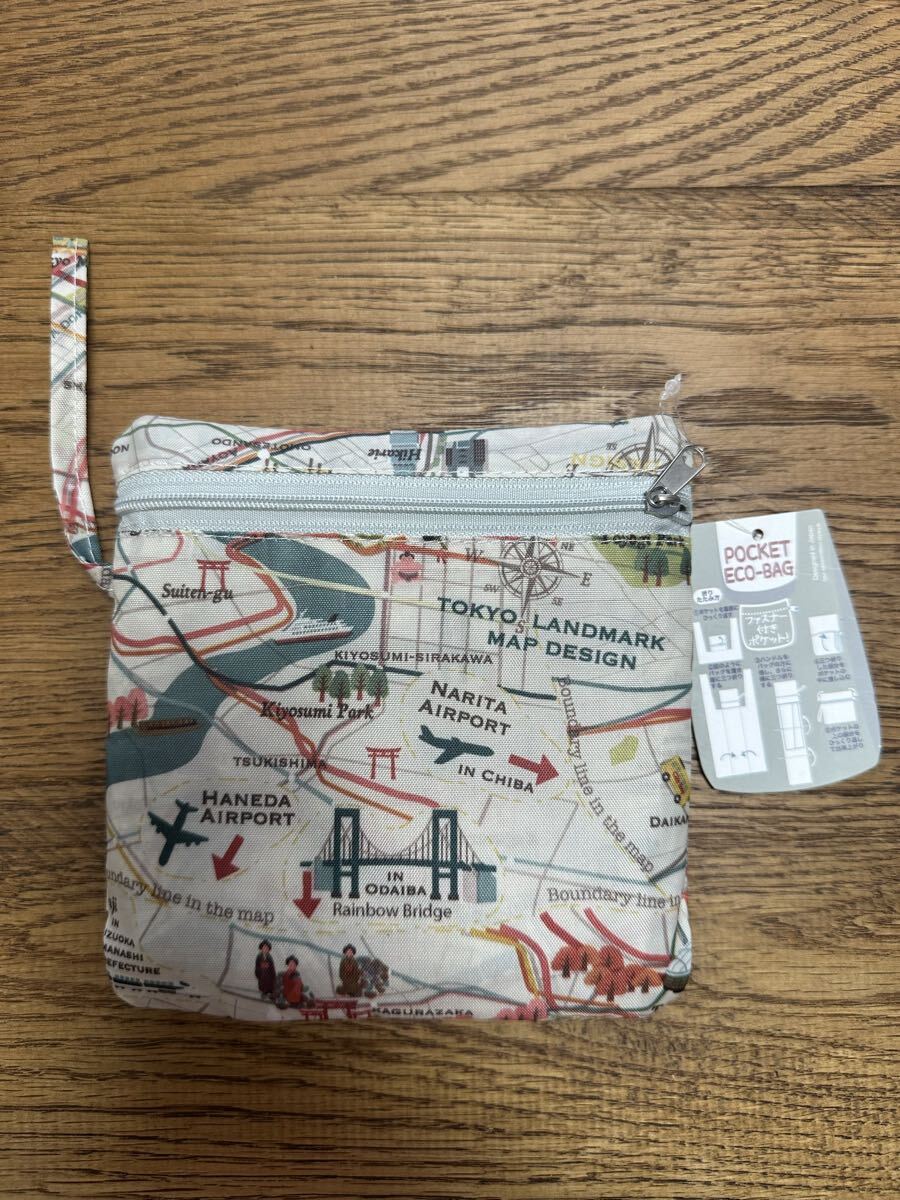 新品 ポケット エコバッグ トラベル柄 旅行 旅行小物拍卖