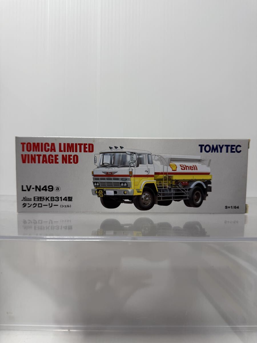 LV-N49a トミカリミテッドヴィンテージNEO Hino 日野KB314型 タンクローリー シェル TOMYTEC 1/64 箱付 TOMICA LIMITED VINTAGE NEO拍卖