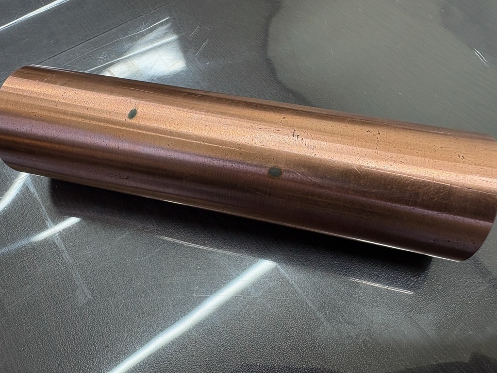 銅 丸棒 Φ40 長さ150mmくらい 約1.6kg 残材 端材 拍卖