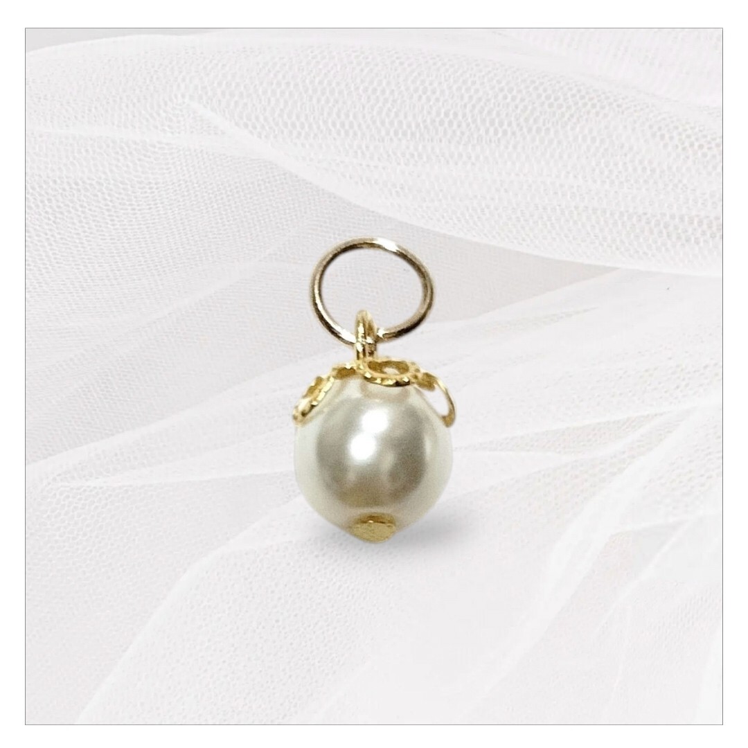 ホワイトパールのネックレスチャーム ハンドメイド拍卖