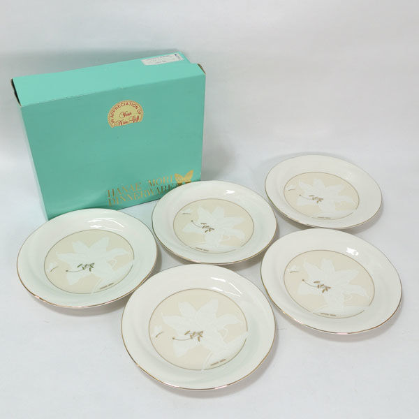 ★ ハナエモリ 洋食器 森英恵 ファイブケーキセット(5枚組) MB-2401 (0220535072)拍卖