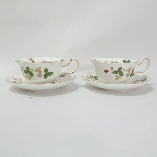 ★ ウェッジウッド 洋食器 ウェッジウッド ワイルドストロベリー C&Sピオニー(2客) (0220536410)拍卖