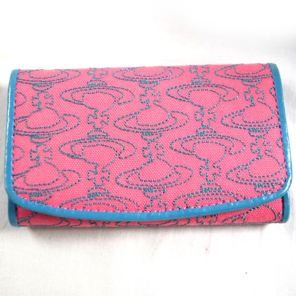 ■ ヴィヴィアンウエストウッド ウォーターオーブ ステッチ 5連キーケース ピンク キャンバス (0990009128)拍卖