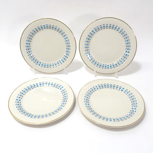 ★ FANCY CHINA 洋食器 ファンシーチャイナ ブルーフラワー 中皿 (4枚) (0220432622)拍卖