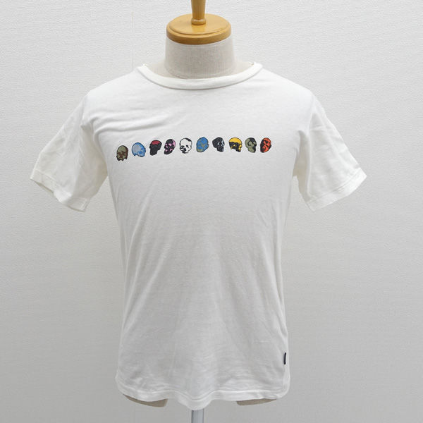★ ポールスミス Tシャツ プリント スカル 骸骨 ホワイト サイズM 551J (0220488545)拍卖