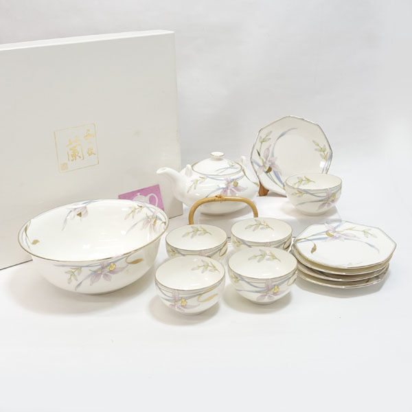 ★ 保谷謹製 和食器 保谷謹製 茶菓揃(菓子器 急須 湯呑&皿各5) TGT6113 (0220484882)拍卖