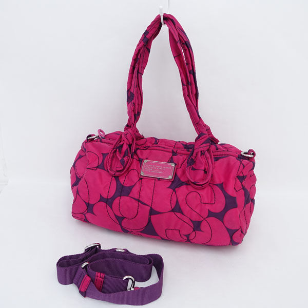 ■ マークジェイコブス 2WAYバッグ ナイロン 赤 黒 白 ショルダー (0990014013)拍卖