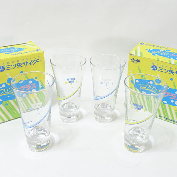 ★ 三ツ矢サイダー グラス 三ツ矢サイダー シュワリンググラス(4個組) (0220498238)拍卖
