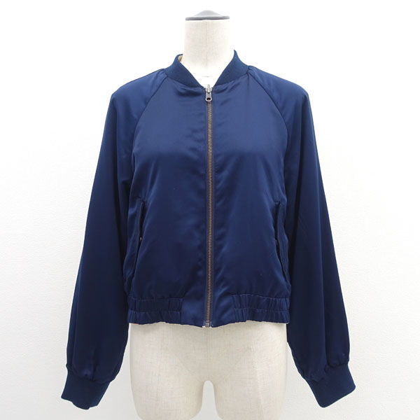 ★ インデックス リバーシブルブルゾン 花柄×ネイビー サイズL C58-44302 (0220503024)拍卖