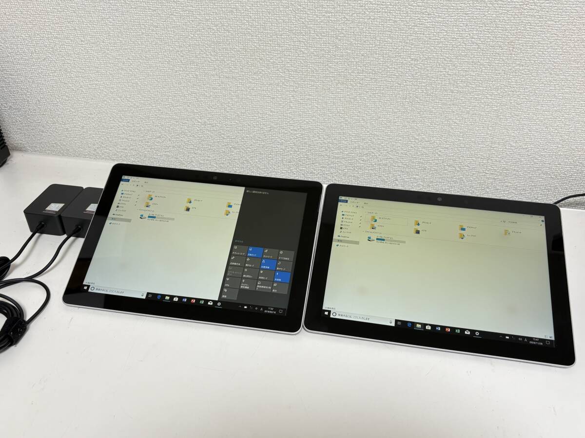 2こセット Microsoft Surface Go 1824 Pentium 4415Y 4GB 64GB ACアダプタつき MHN-00017拍卖