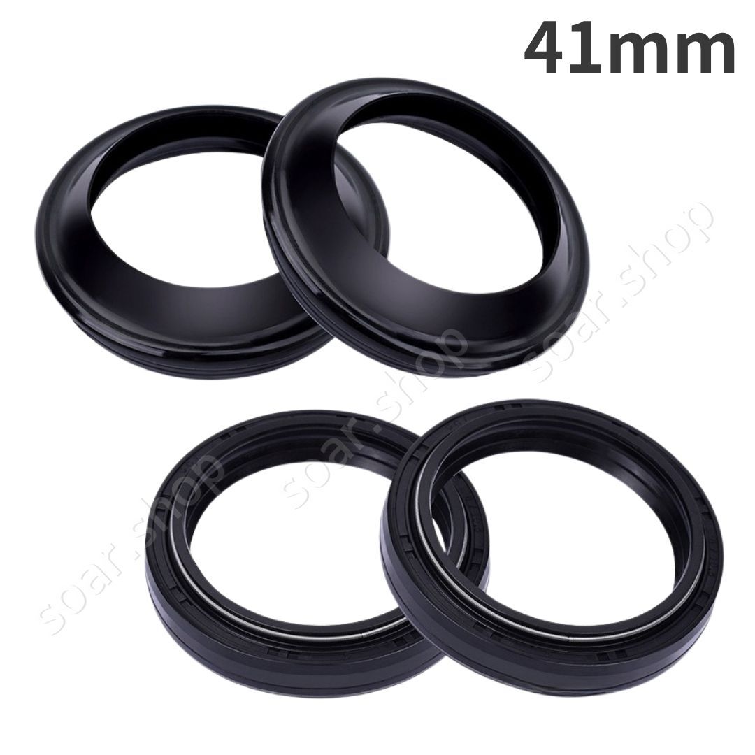 フロントフォーク 41mm オイルシール ダストシール セット バイク 汎用 XJR400 YZF-R1 CB400SF CBR600RR ZRX400 GSXR600 交換 修理 リペア拍卖