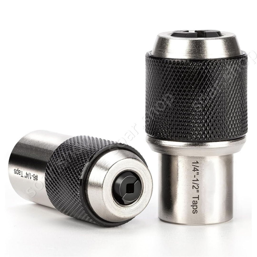 C タップホルダー 2個セット M3-M6 M8-M12 3/8インチ タップレンチ タップハンドル タップソケット ホルダー タップアダプター ラチェット拍卖