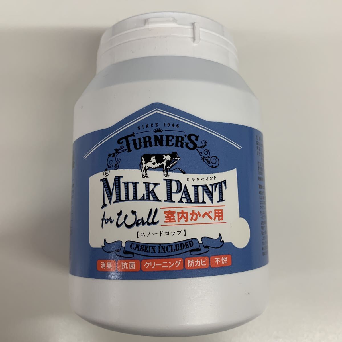 未開封 訳あり ターナー ミルクペイント 室内かべ用 450ml スノードロップ拍卖
