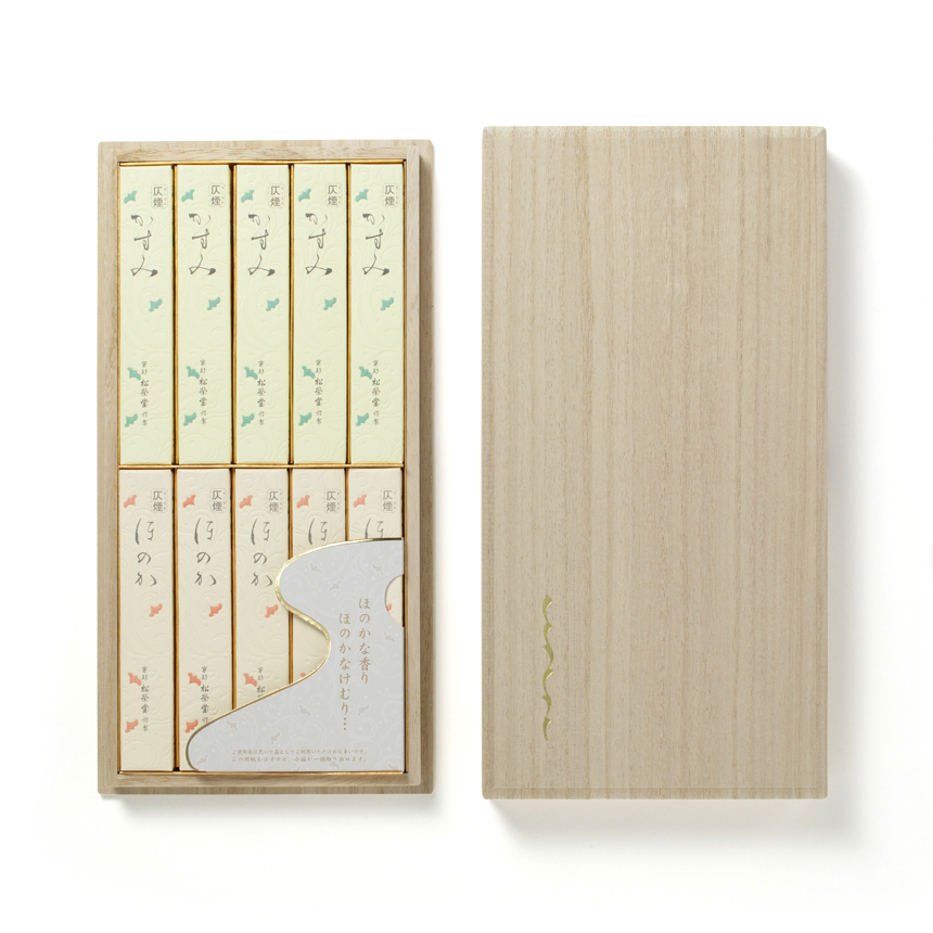 訳あり 未使用品 松栄堂 かすみ ほのか 桐箱入 線香拍卖