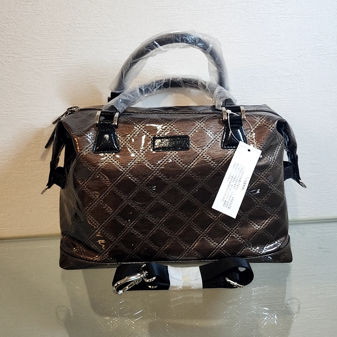 スワニー SWANY エナメル キルティング 2WAYバッグ キャリーオンバッグ 未使用拍卖