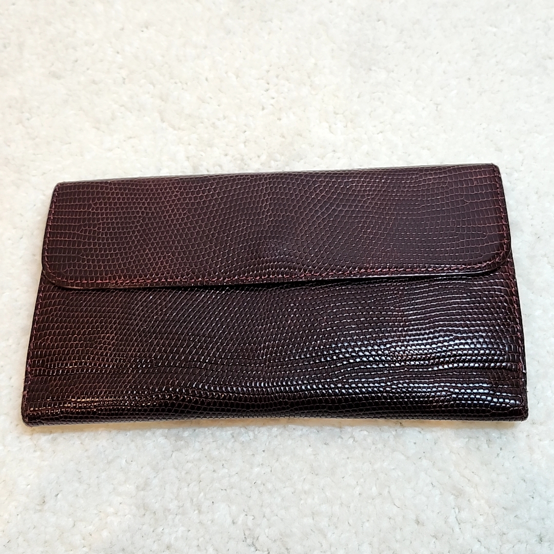 カミーユフォルネ Camille Fournet  リザード ボルドー 長財布 旧ロゴ 美品拍卖
