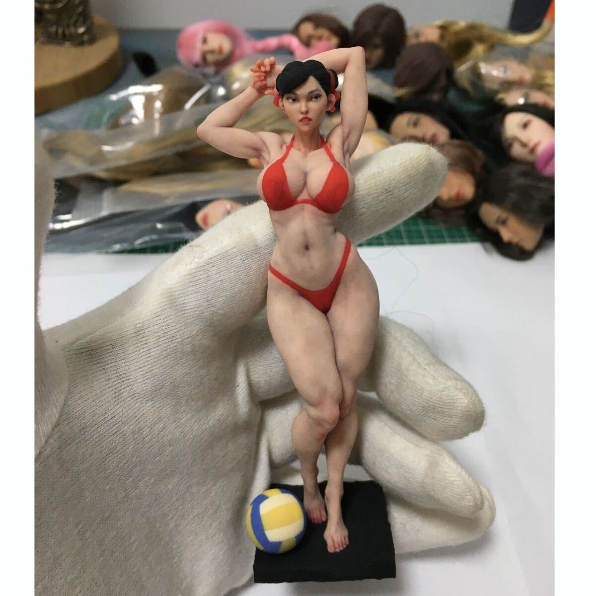 S46A 1/16スケール ミニ樹脂彫刻 完成品 フィギュア ジオラマ小物 卓上ディスプレイ ミニチュアシーン用拍卖