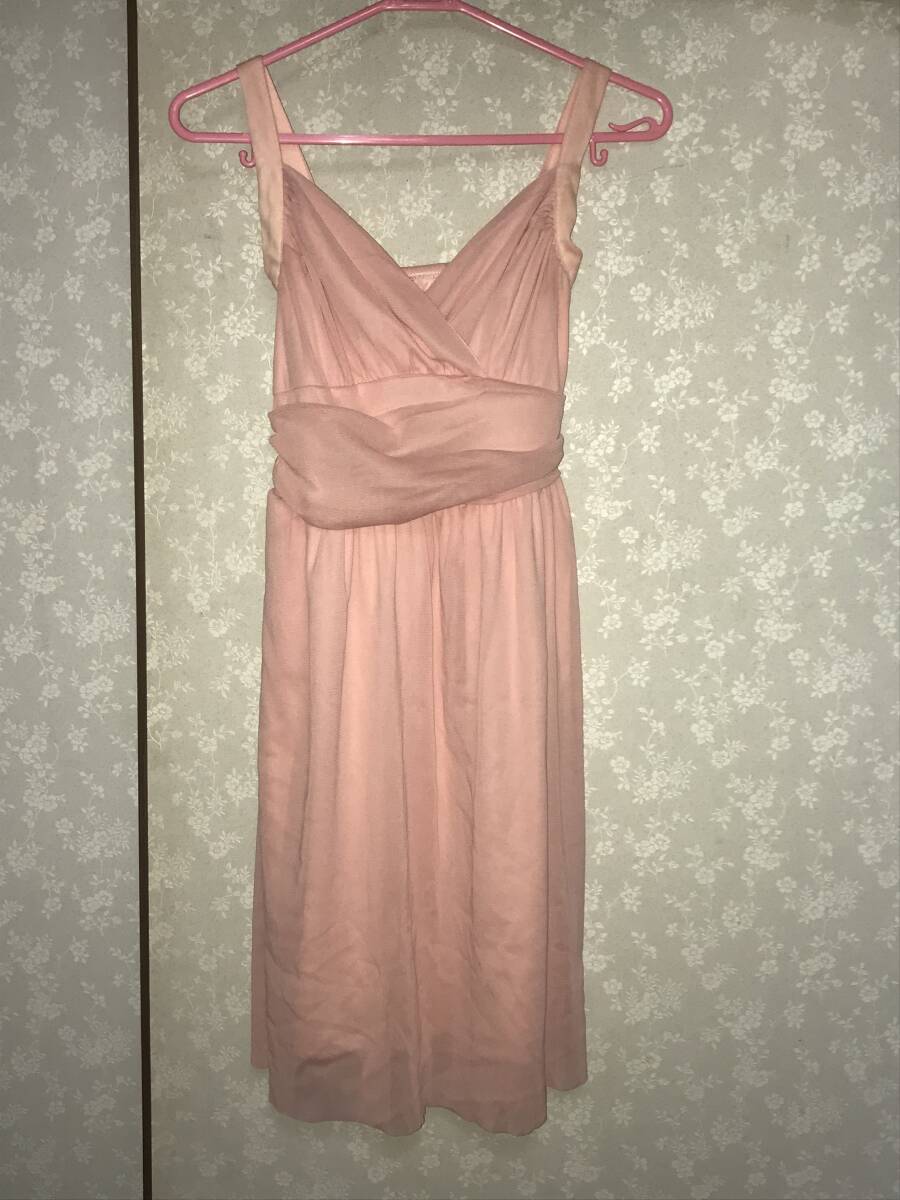 未着用 ピンク シフォンドレス 結婚式拍卖