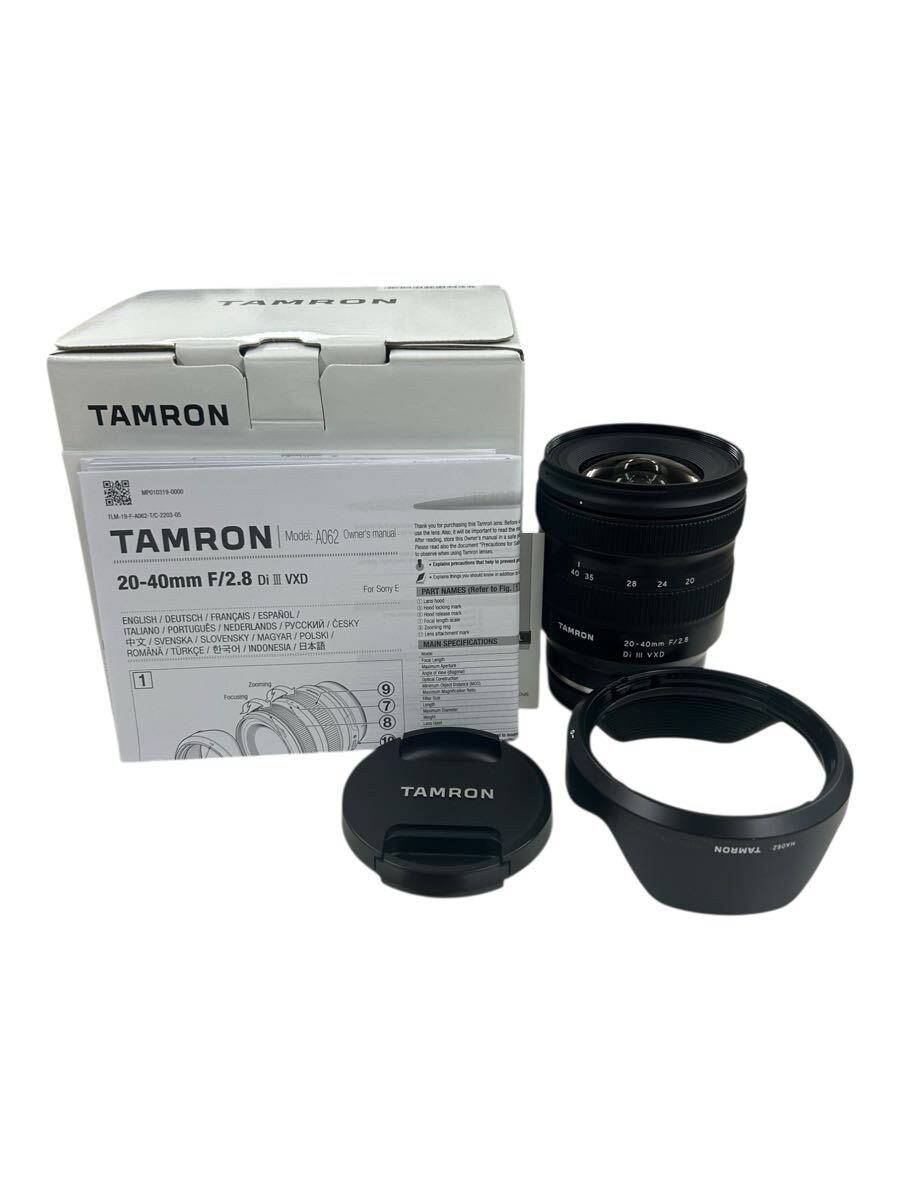 「みんカメ」092 極美品 TAMRON タムロン 20-40 F/2.8 Di III VXD A062 ソニーαEマウント 動作確認済み拍卖