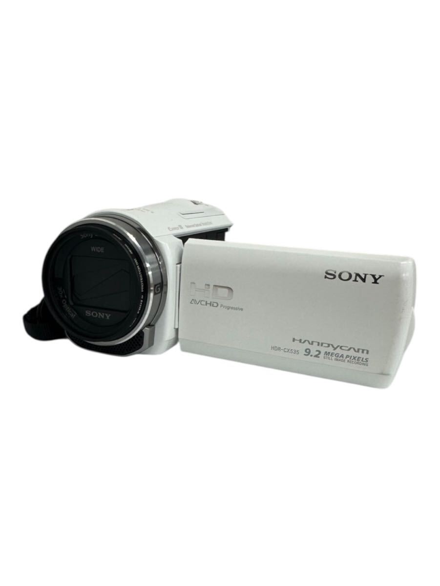 「みんカメ」087 SONY ソニー Handycam ハンディカム HDR-CX535 デジタルビデオカメラ ビデオカメラ デジタル ホワイト 動作確認済み拍卖