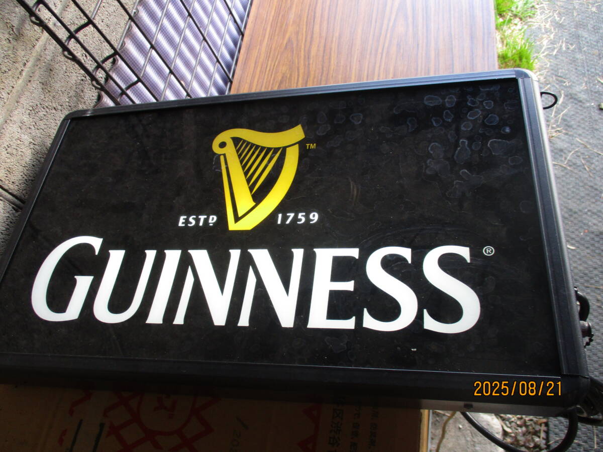 ギネス ネオン◆看板◆GUINNESS 30×50×5cm◆通電確認拍卖