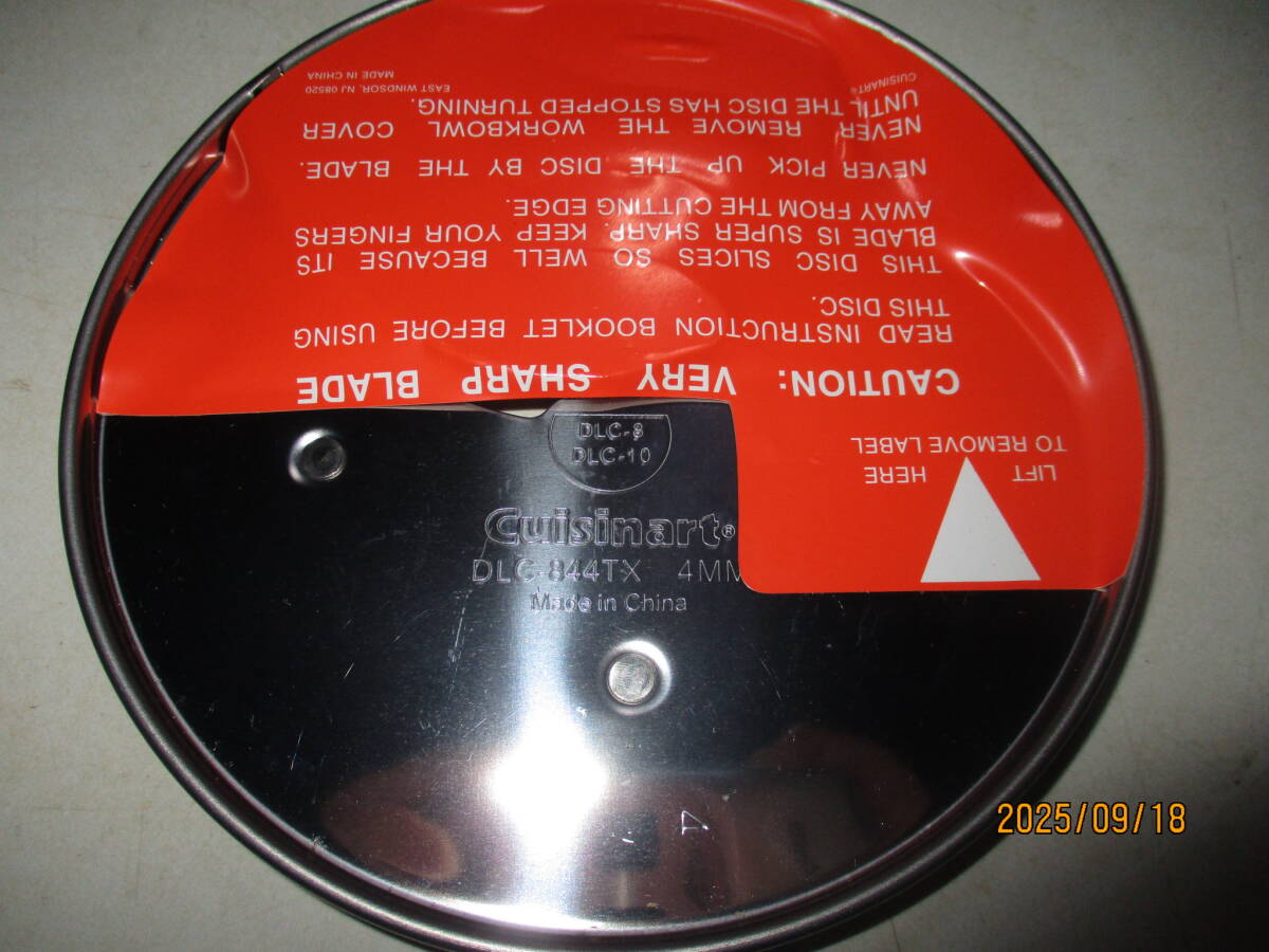 クイジナート◆業務用フードプロセッサー◆ DLC-10PRO用 4MMスライサー DLC-844TX◆業務用/新品拍卖