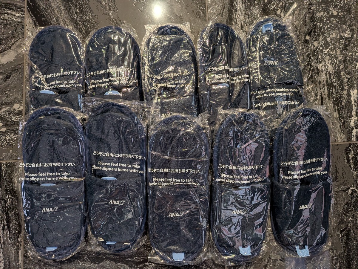 ANA Premiumクラス  スリッパ 10足まとめ売り ネイビー 未使用 ANA拍卖