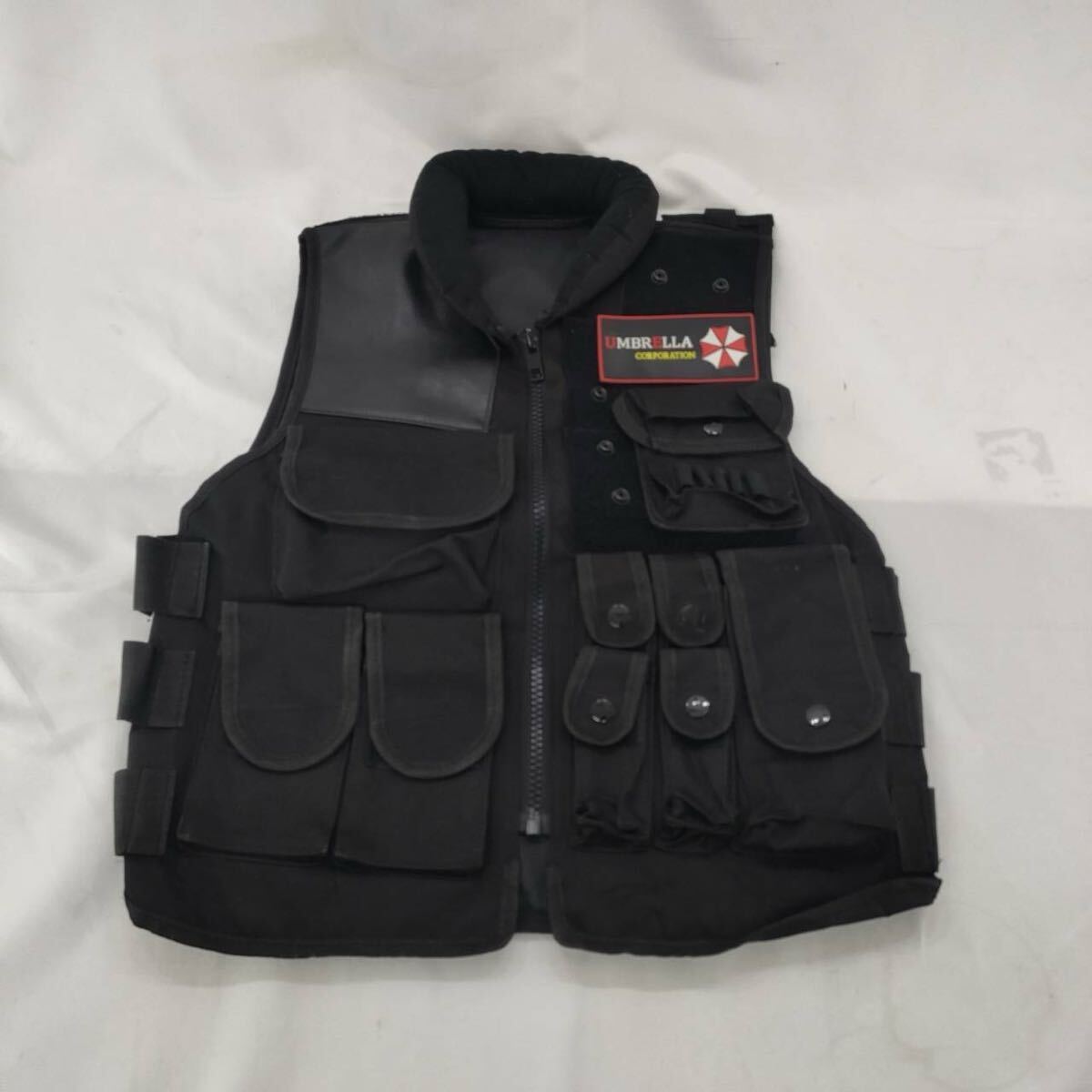 F197【レア】バイオハザード アンブレラ社 タクティカルベスト サバゲー ミリタリー コスプレ ベスト ブラック umbrella corporation 拍卖