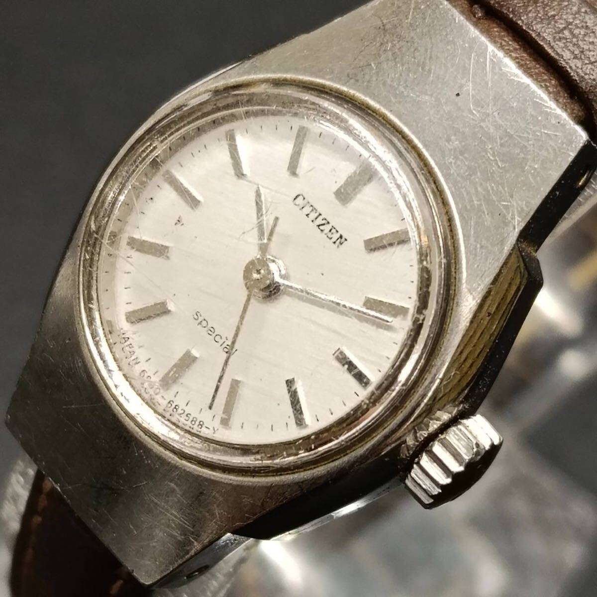T246【動作品】 CITIZEN シチズン special スペシャル 腕時計 手巻き 3針 銀色文字盤 アナログ ヴィンテージ アクセ シルバー色 Y2K 80s拍卖