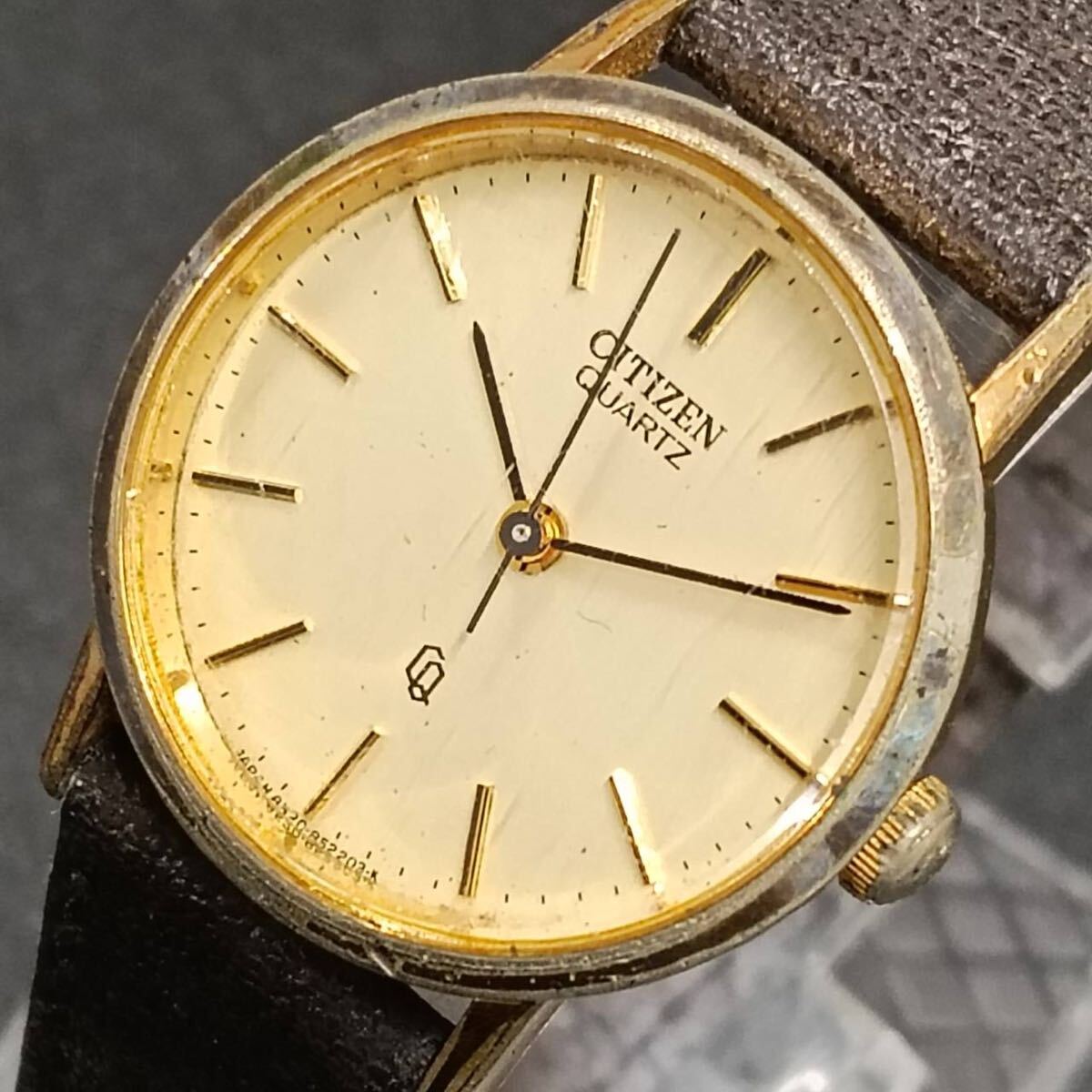 T259【レア】 CITIZEN シチズン 50-7148 GP 腕時計 クウォーツ 3針 金色文字盤 アナログ ヴィンテージ アクセサリー ゴールド色 Y2K 80s拍卖