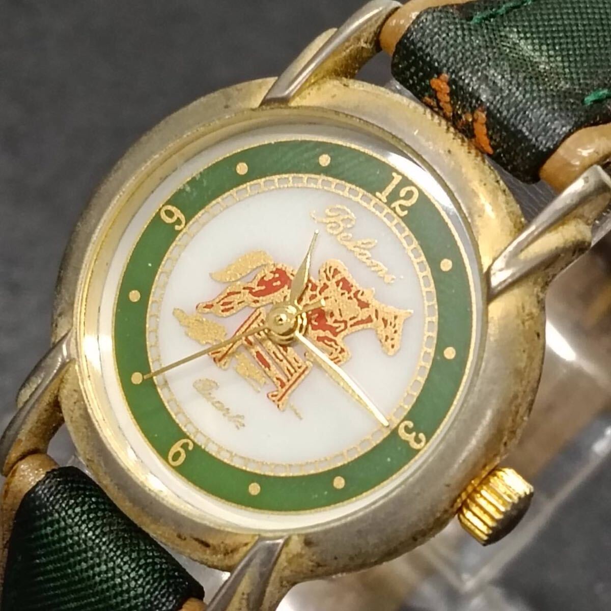 T158【レア】 Belami ベラミ 腕時計 BA290L クウォーツ 3針 白文字盤 アナログ ヴィンテージ アクセサリー シルバー Y2K 80s拍卖